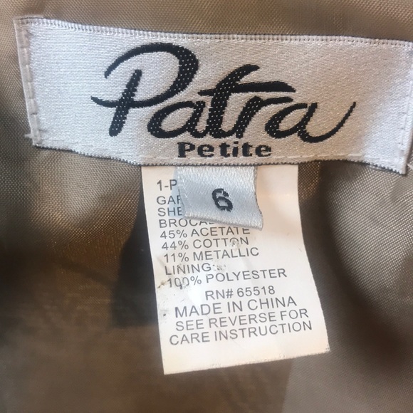 Patra Petite Gold Detailed Velvet Evening Dress 6 - Picture 2 of 5